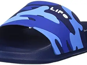 WELCOME Soft Men's Slippers with Cushion FootBed for Adult | Comfortable & Light Weight | Stylish & Anti-Skid | Waterproof & Regular Flip Flops for Gents/Boys, M-CAMO-SLR-NVY_8