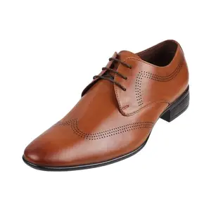 Metro Men Tan Leather Lace-up/Formal Shoes UK/7 EU/41 (19-26)