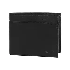 Park Avenue Solid Black Leather Wallet