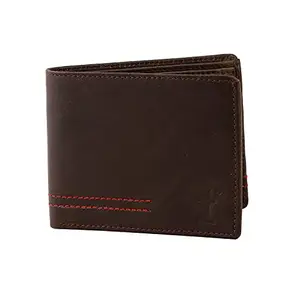 Fashion Link Men's Leather Wallet Clipper Card Holder Brown Color with Box