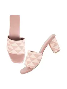 TRYME Gorgeous & Stylish Block Heel Sandals Casual Comfortable Sole Party Heels for Girls & Women