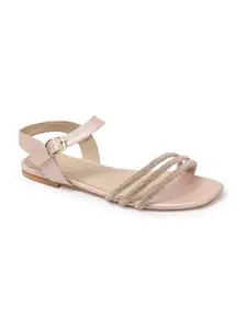 ELLE Women Sandal,Rose Gold,UK-3