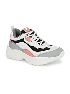 OFF LIMITS Jade Women Running Shoes, White/Black/LT Grey, 4