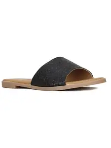 BATA womens Flip Mule E Black Slippers - 4 UK (5716240)