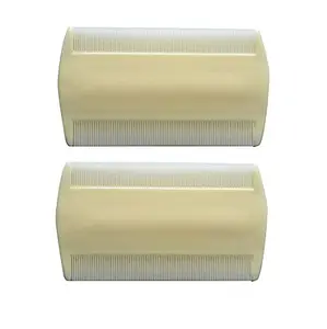 MJ Ragav Slim Lice Narrow Comb (White) - Pack of 2 Piece