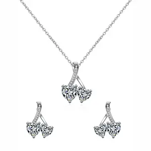 Yellow Chimes Valentine Gift for Girls Pendant Set for Women & Girls Blue Crystal Pendant Set for Women | Pendant With Earrings Set | Birthday Anniversary Gift For Girlfriend Wife