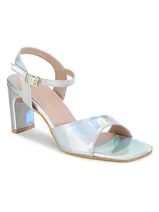 Shezone Women's Silver Color Heels (SBD_7034_Silver_39)