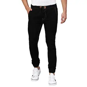 Urbano Fashion Men's Black Jogger Jeans Slim Fit Stretch (nwibnhpsjog-12-jetblack-32)