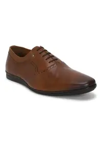 Louis Philippe Men Formal Brown Leather Oxford