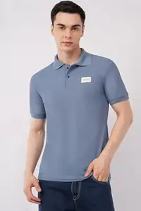 Carver Men's Polo T-Shirt, Short Sleeve, Textured Knit, Collared Neck