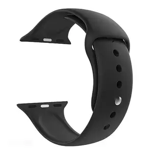 safusion smart Watch Band Series 6/5/4/3/2/1 SE 42mm 44mm 45mm Soft Silicone Fitness Replacement Accessories Straps Wristbands for smart Bands for Women Men (Black)