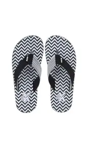 Sri Someswara Agencies Men's Stylish Slippers | Flip Flops | Anti-Slip Flexible Design | Men Slippers, (White Line, UK Footwear Size System, Adult, Men, Numeric, Medium, 9)