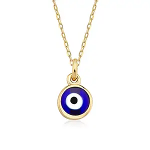 SJ Sukai Jewel Turkish Evil Eye Design Pendant Chain for Women and Girls