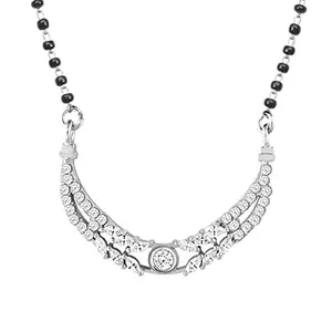 GIVA 925 Silver Sailing in Love Mangalsutra | Black Bead Necklace to Gift Women | With Certificate of Authenticity and 925 Stamp | 6 Months Warranty*