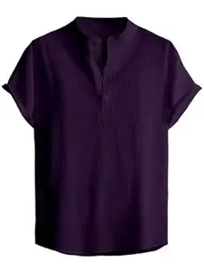 WIZOON Shirt for Man|Textured Cotton|Regular Fit|Half Sleeve| Comfortable Stylish|Men's Short Shirt