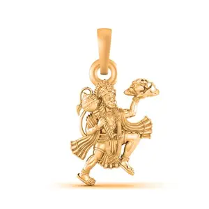 AKSHAT SAPPHIRE 925 Sterling Silver 22k Gold Plated God Hanuman Pendant Pendant Lord Bajrang Bali Locket for Men and Women