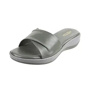Metro Women Grey Synthetic Sandals - EU/40 UK/7-41-4180