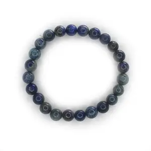 The Cosmic Connect Natural Lapis Lazuli 8mm Bead Healing Bracelet for Throat Chakra Balancing Promotes Self Expression & Wisdom.