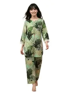 Winza Designer Floral Printed Cotton Blend Cord Set for Women | Kurta Set for with Pant | Co ord Set for Women Stylish| Plus Size Kurti Set for Women (S to 6XL)