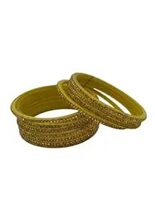 HOUSE OF BANGLEZ Stone Studded Bangles Set for Women Crystal Designer Designer Bangles Set of 12