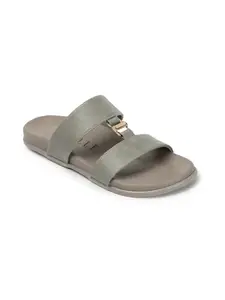 ELLE Slider Sandal, Colour-Grey,Size-UK 4