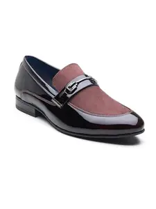 Michael Angelo Formal Moccasin Shoes for Men Cherry