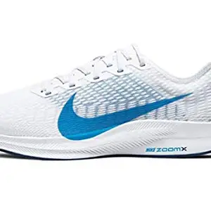 Nike Men's Zoom Pegasus Turbo 2 Running Shoes 8 US, White/Photo Blue-Blue Void-Football Grey