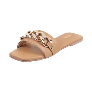 Metro Women Beige Synthetic Fashion Slipon Sandal UK/3 EU/36 (41-4202)