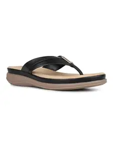 Inc.5 Womens Black Casual Solid T-Strap Flat Sandals