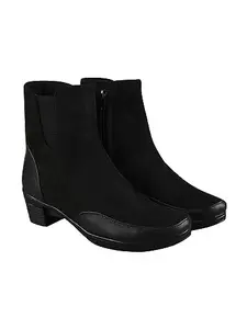 Shoetopia Stylish Black Boots For Women & Girls