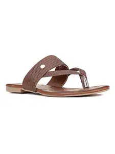 Bata Women's Slip-on Sandal - BROWN (7 UK) (5714313)