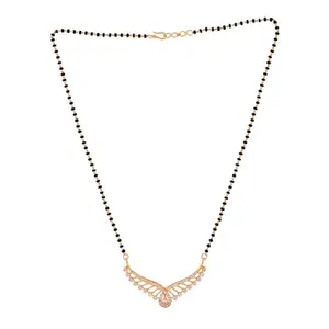 Radha's Creations black beads mangalsutra 16" length with single vati tanmaniya traditional for women No.1193 (Classic)