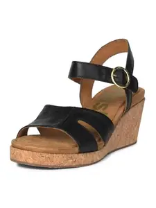 Hush Puppies Casual Wedge Heel Sandal for Women Black