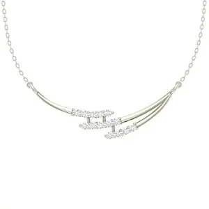 CLARA 925 Sterling Silver Rhodium Plated Isla Pendant Necklace with Chain Gift for Women and Girls