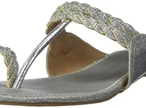 Mochi Women's Silver Slipper (35-4596)