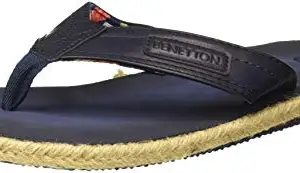 United Colors of Benetton Men's Navy Flip-Flops and House Slippers - 6 UK/India (39 EU) (17P8CFFPM674I)