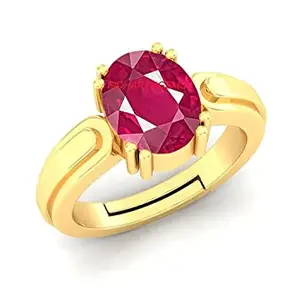 SIDHARTH GEMS Sidharth Gems 13.25 Ratti 12.50 Carat Natural Ruby Stone Manik Ring Adjustable Panchdhatu Ring for Men & Women