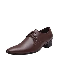 GLOBAL RICH Height Increasing Formal Shoes for Men Office|Meetings|Daily|Comfort|Fashion|Stylish|Parties|Outdoor|Occasions Brown-8