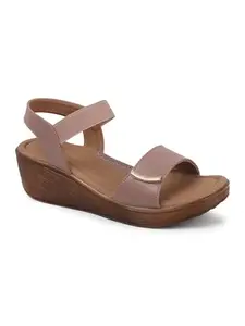 Carlton London Women Sandal,Nude,UK-5