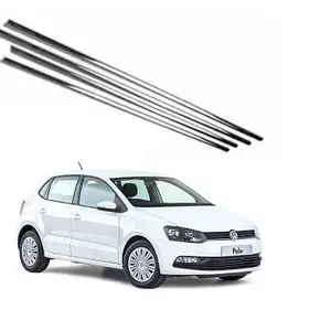 ROSHNEER Car Window Lower Garnish Stainless Steel Chrome Finish Exterior Compatible for Volkswagon Polo Set of 4 PCS