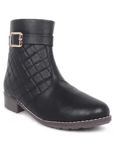 AXIUM FTW165 Women Block Heel Boots (Black)