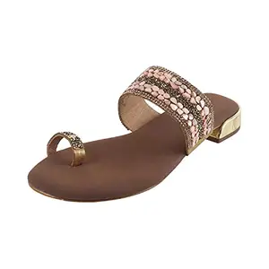 Metro Womens Synthetic Antic Gold Slip Ons (Size (5 UK (38 EU))