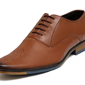 ARAMISH Men's Tan Genuine Leather Formal Brogue Shoe - 6 UK