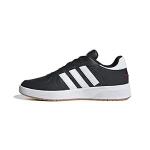 Adidas Men Synthetic COURTBEAT Tennis Shoe CBLACK/FTWWHT/BETSCA (UK-7)