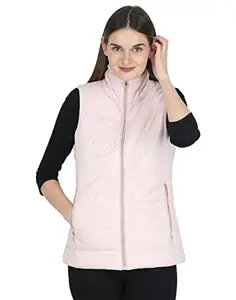 Monte Carlo Womens Blended Nylon Pink Print Collar Jacket