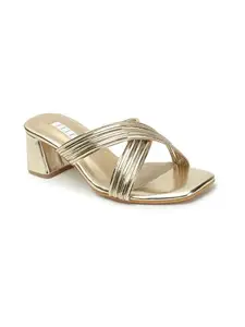 ELLE Women Sandal,Gold,UK-7