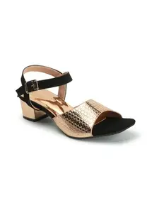 ICONICS Women's Fashionable Backstrap Sandals Colour-Rose Gold, Size-UK 8