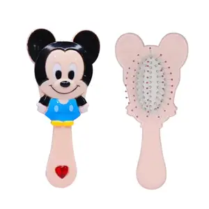 KAVIN Cute Cartoon Style Soft Bristles Baby Hair Brush | Mickey Design Hair Brush For Kids Girls (Multicolor)-Set Of 1 PCS