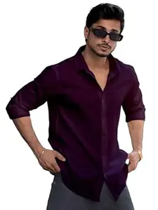 WIZOON Shirt for Men | Men’s Black Textured | Regular Fit | Textured Cotton Blend Casual | Full Sleeves | Spread Collar | Western Stylish