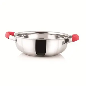 Shivhomeworld Stainless Steel Kadai Induction Base with Plastic Handle 1 Liter Capacity price in India.